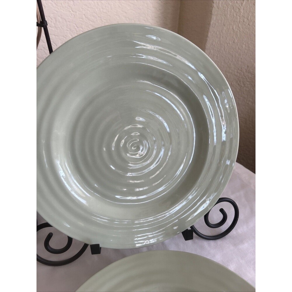 Set Of 4 Sophie Conran CELADON BLUE By Portmeirion Dinner Plates 11”